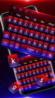 Keyboard Gradien Merah Biru poster