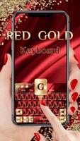 Red Gold Luxury Keyboard ポスター