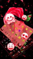 3D Red Rose Petal Keyboard Theme capture d'écran 2