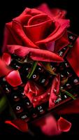 Red Rose Flower Romantic Keyboard gönderen