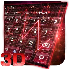 Red Tech Heart Keyboard Theme APK 下載