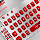 White Red Keyboard أيقونة
