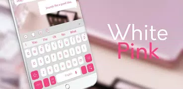 Weiße rosa Tastatur