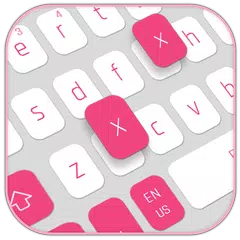 White Pink Keyboard APK 下載