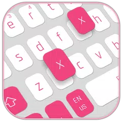 Teclado Rosa Branco