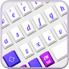 White Purple Keyboard icon