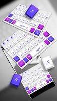 White Purple Keyboard poster