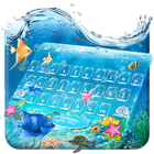 لوحة المفاتيح تحت الماء أيقونة