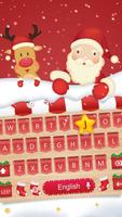 Clavier de Noël blanc rouge Affiche