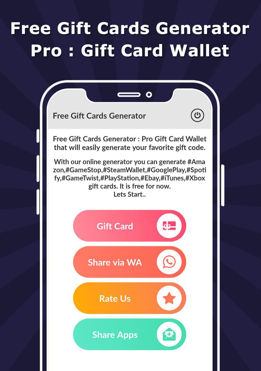 Free Gift Cards Generator Pro Gift Card Wallet For Android Apk Download