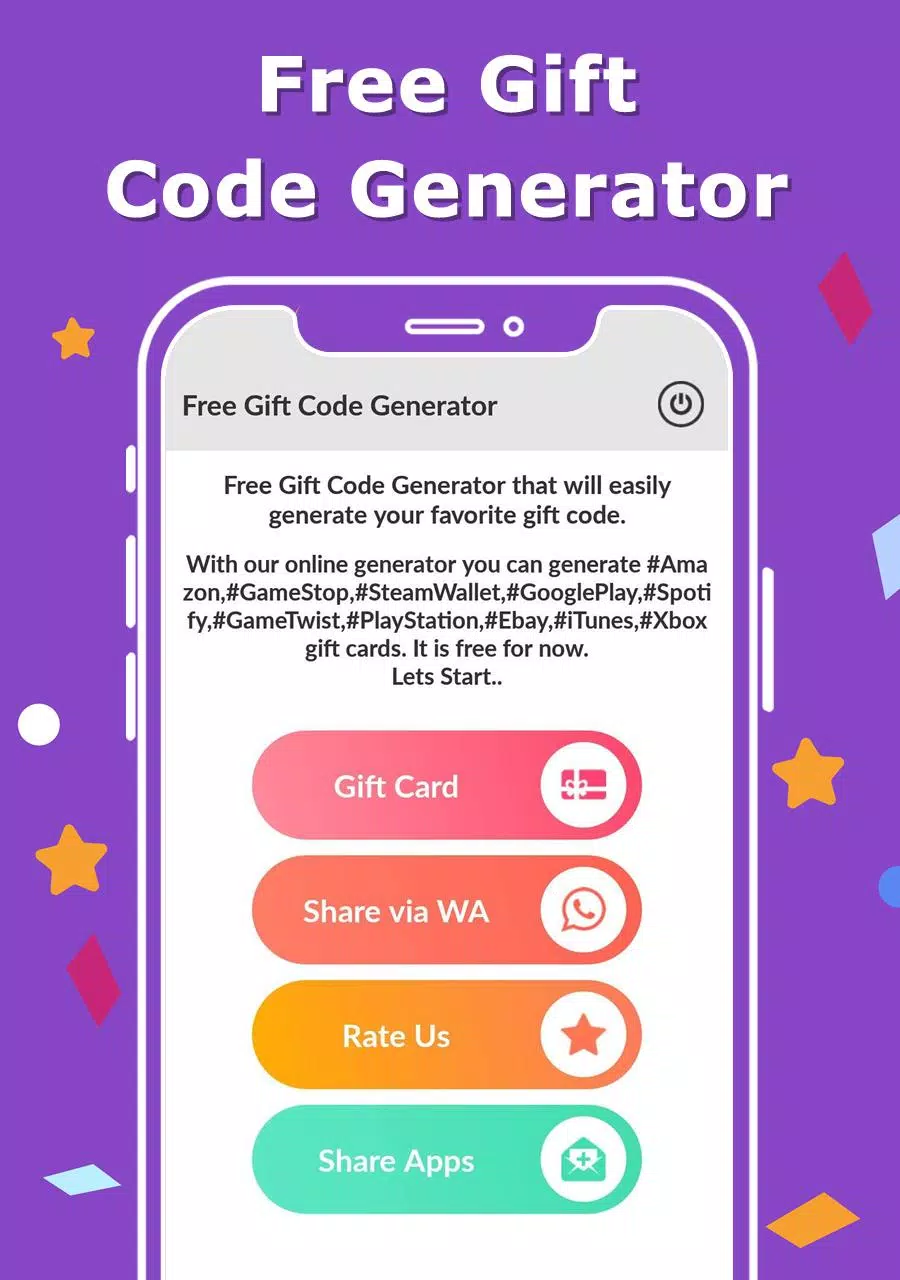 Free Gift Code Generator APK for Android Download