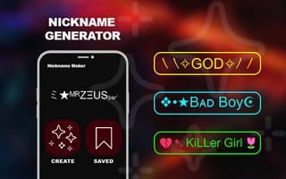 Nickname maker for gamers पोस्टर