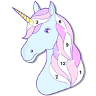 Unicorn Color By Number ไอคอน