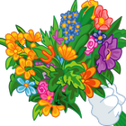 Bouquet de fleurs icône