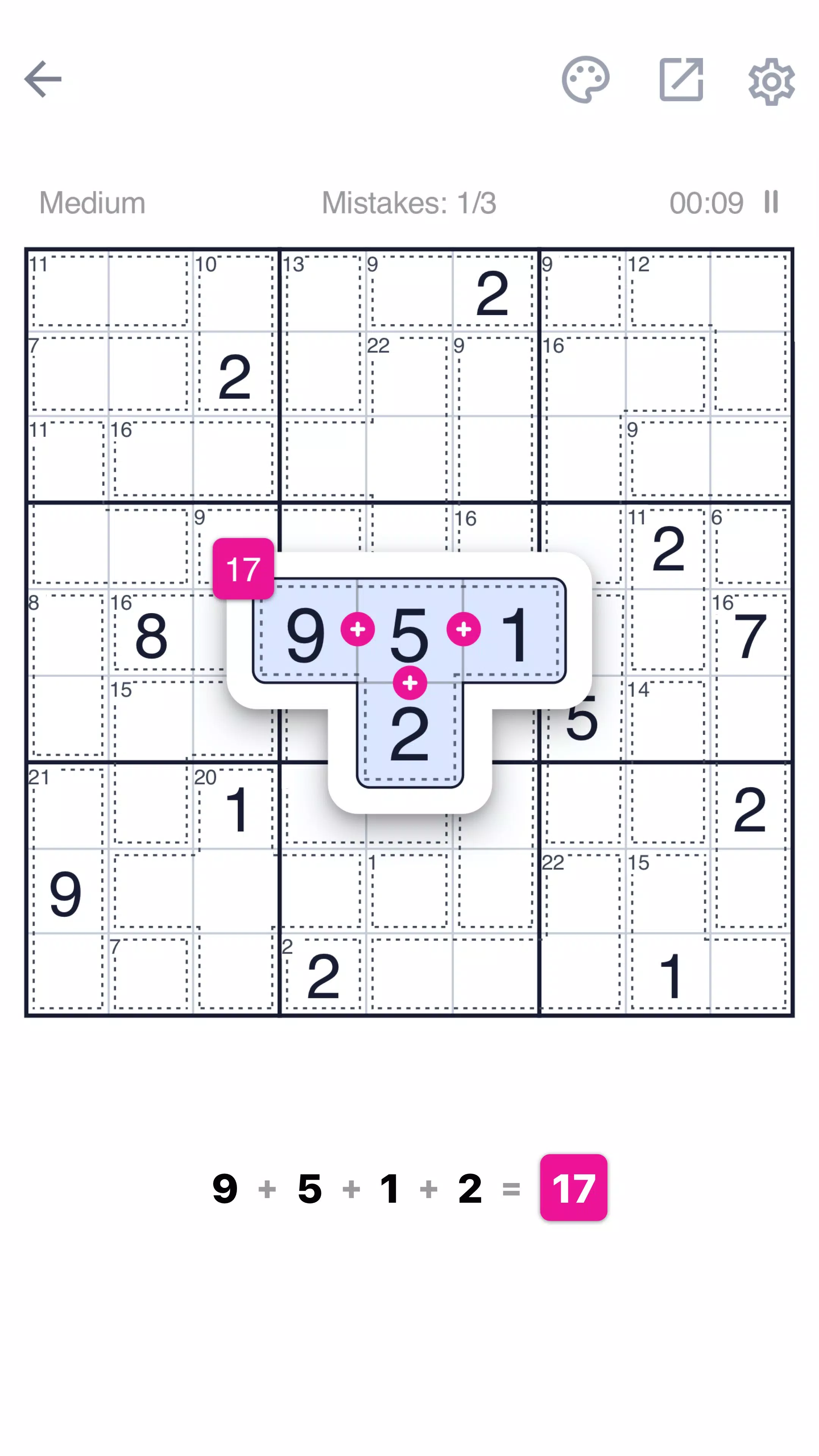 Hard killer sudoku - Solve free puzzles online