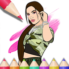 Kimberly Loaiza Juego Colorear ไอคอน