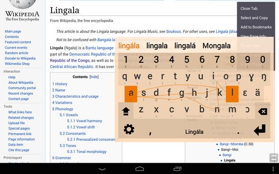 Lingala Keyboard plugin screenshot 3