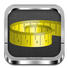 Tape measure: cm, inch icon