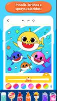 Bebê Tubarão Livro de Colorir imagem de tela 1