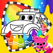 ”Pinkfong Cars Coloring Book