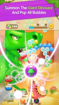 Screenshot 2 for Bubble pop shooter dinosaur