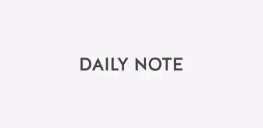 DAILY NOTE - 一日単位のノート