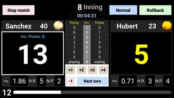 3Cushion billiards Scoreboard capture d'écran 2