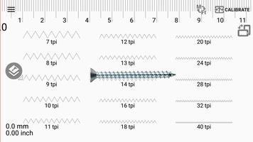 Thread pitch gauge poster