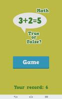 True or False Math Affiche