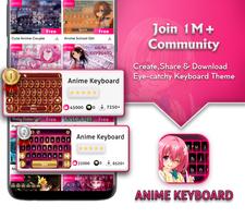 Keyboard - Anime Keyboard captura de pantalla 1