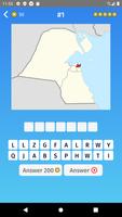 Kuwait: Governates & Provinces Map Quiz Game plakat