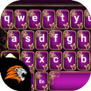 Gold Purple Butterfly My Keyboard Theme APK