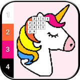 Unicorn Color By Number icône