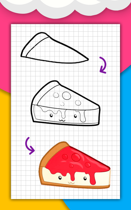 How to draw cute food, drinks step by step screenshot 16