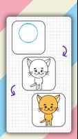 วิธีการวาดสัตว์น่ารักทีละขั้นต ภาพหน้าจอ 3