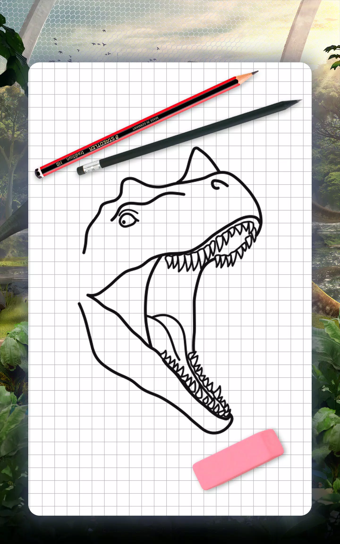 Descarga de APK de Cómo dibujar dinosaurios. Paso para Android