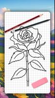 Comment dessiner des fleurs Affiche