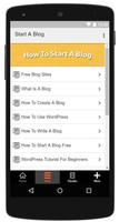 How To Start A Blog capture d'écran 1