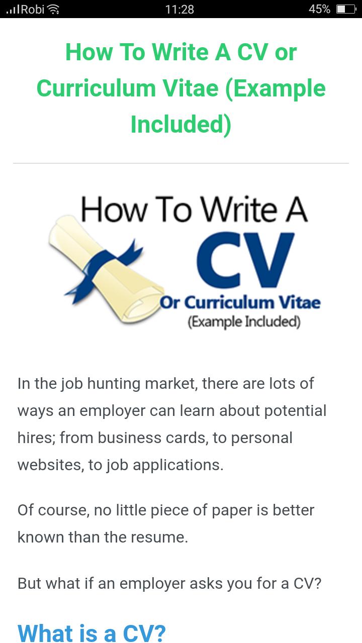 How To Write Cv For Android Apk Download