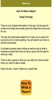 HOW TO WRITE A REPORT Ekran Görüntüsü 1