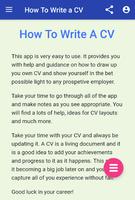 HOW TO WRITE A CV Screenshot 1