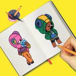 How to draw brawl stars step b icon