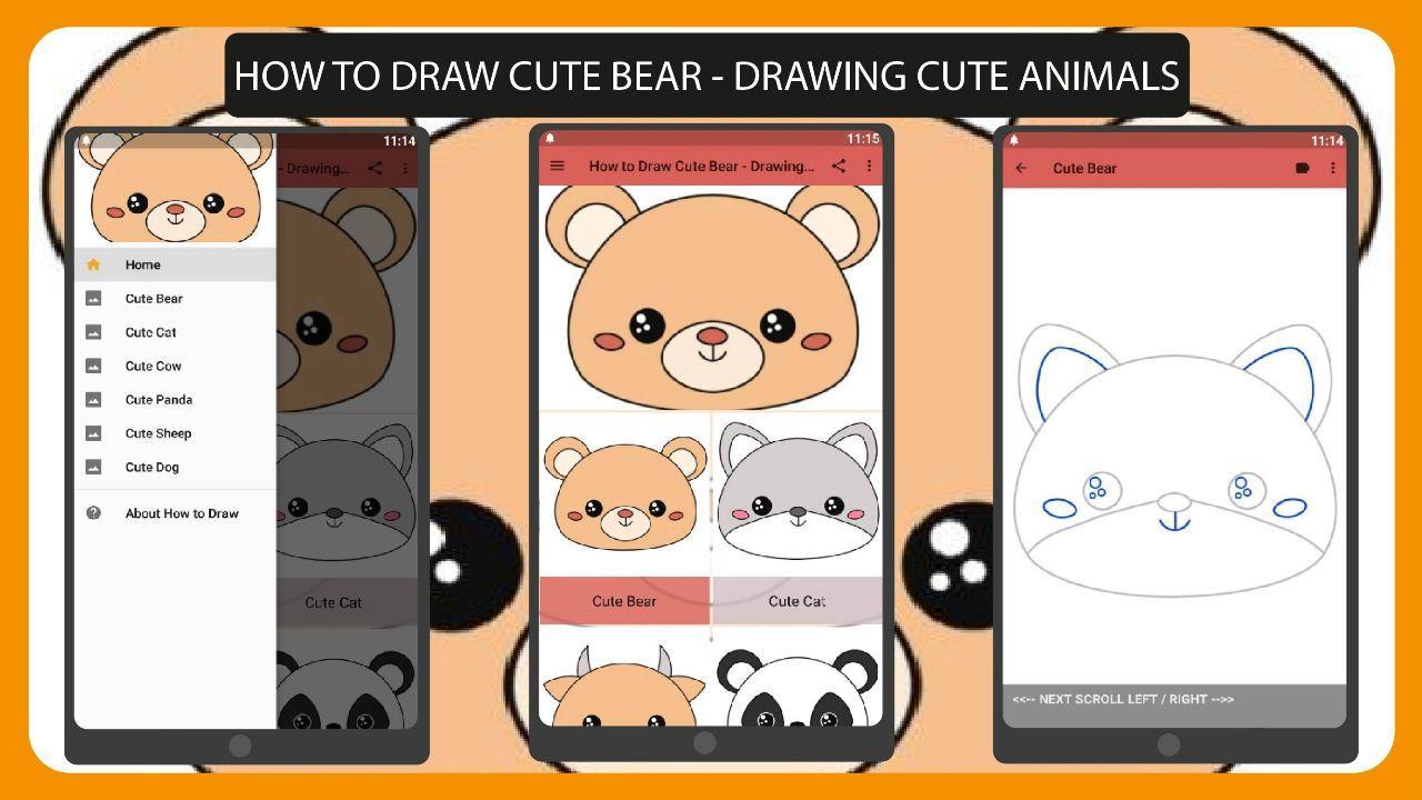 Android向けのHow to Draw Cute Bear - Drawing Cute Animals APKをダウンロードしましょう