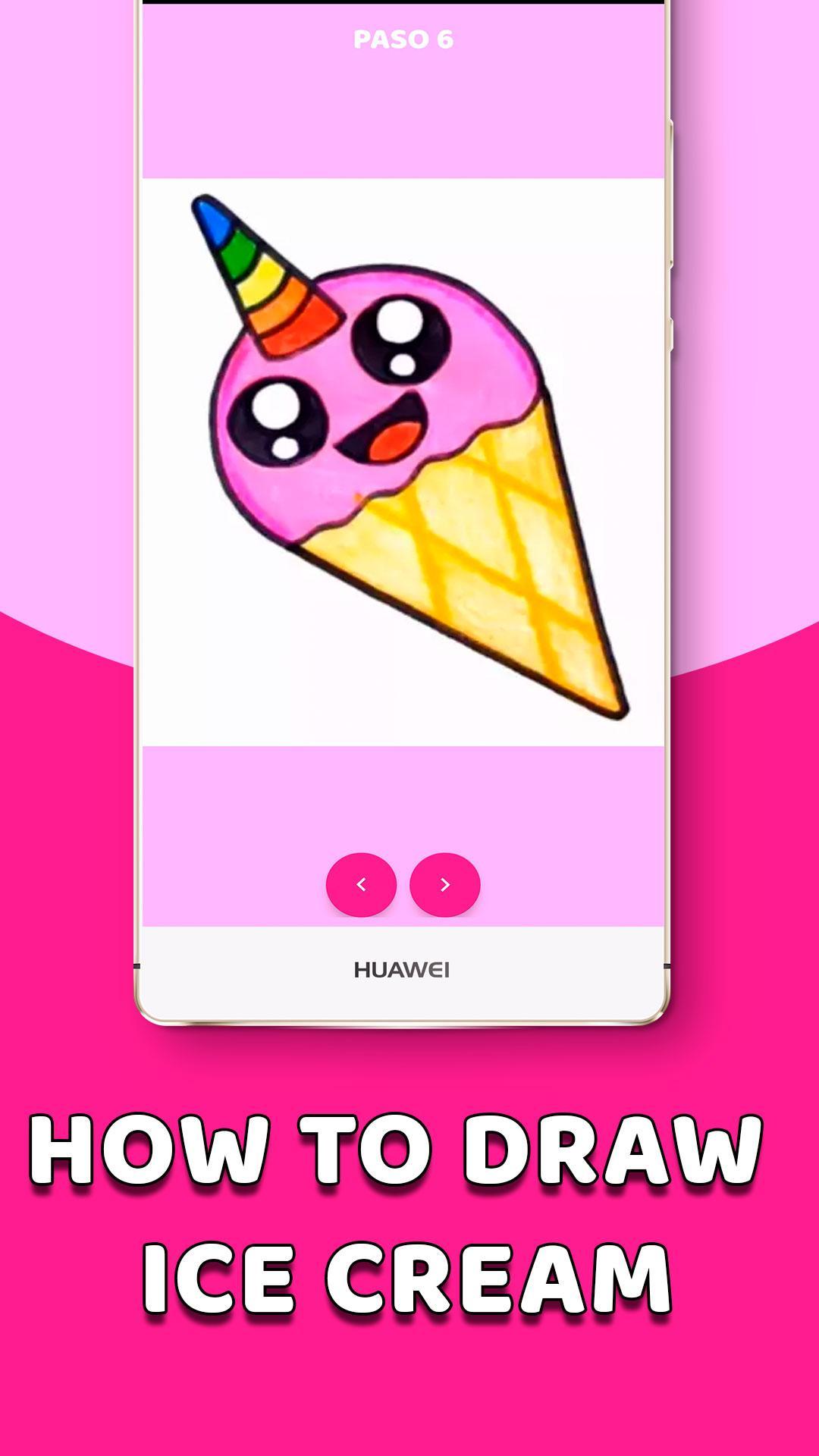 Descarga de APK de CDrawIceCream – Aprende a dibujar helados Kawaii para  Android