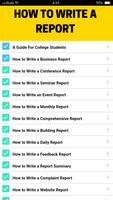 How To Write A Report screenshot 1