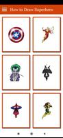 How to draw easy superhero plakat