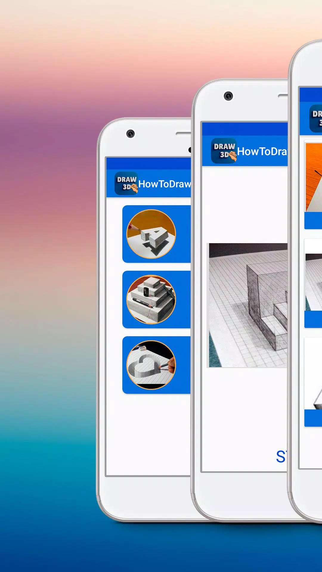 Descarga de APK de Cómo dibujar dibujos 3D, paso a paso y fácil para Android Descarga de APK de Cómo dibujar dibujos 3D, paso a paso y fácil para Android