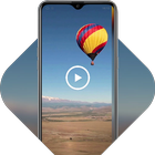 Holiday colorful hot air balloon live wallpaper icône