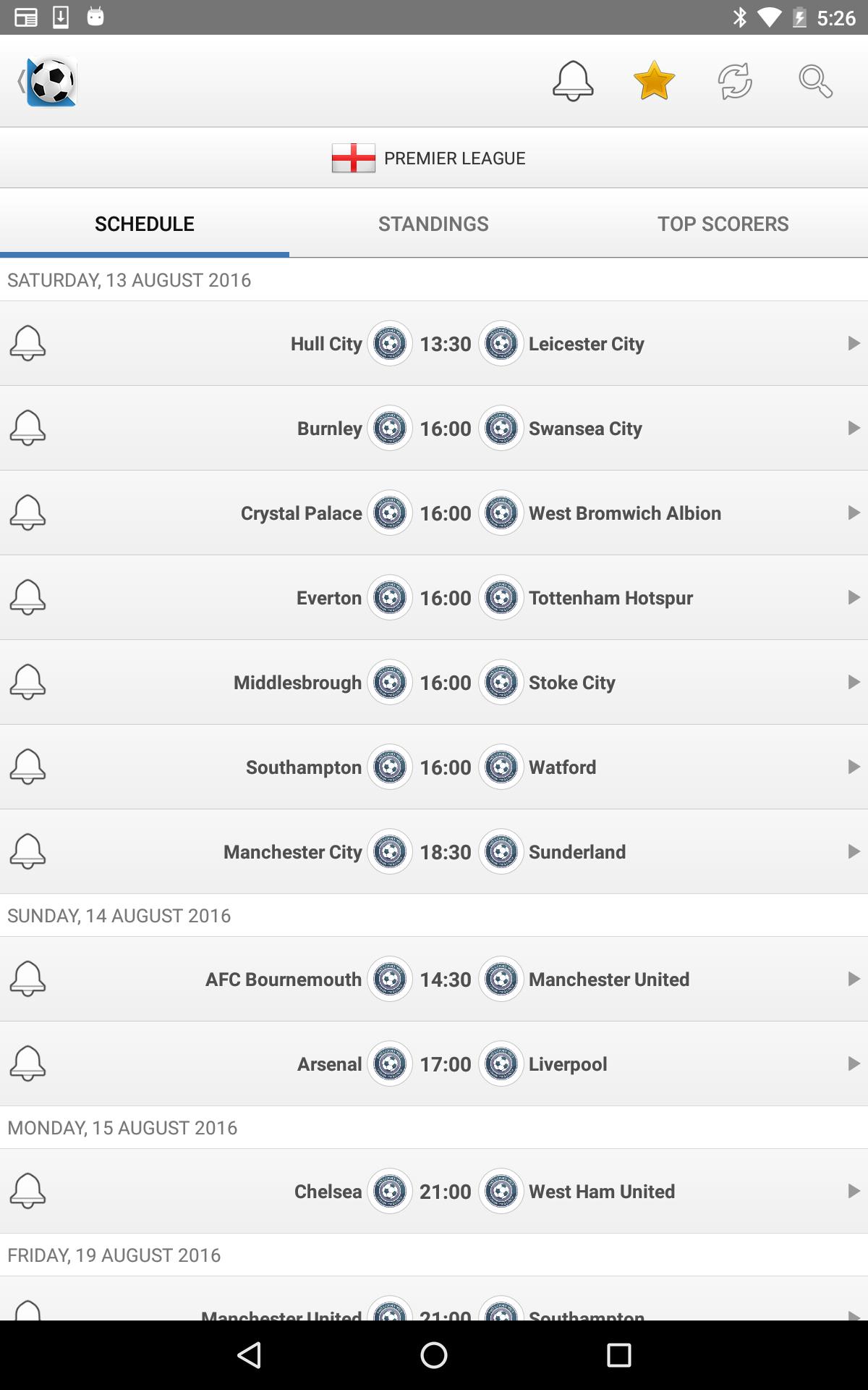 Football Live Scores screenshot 1