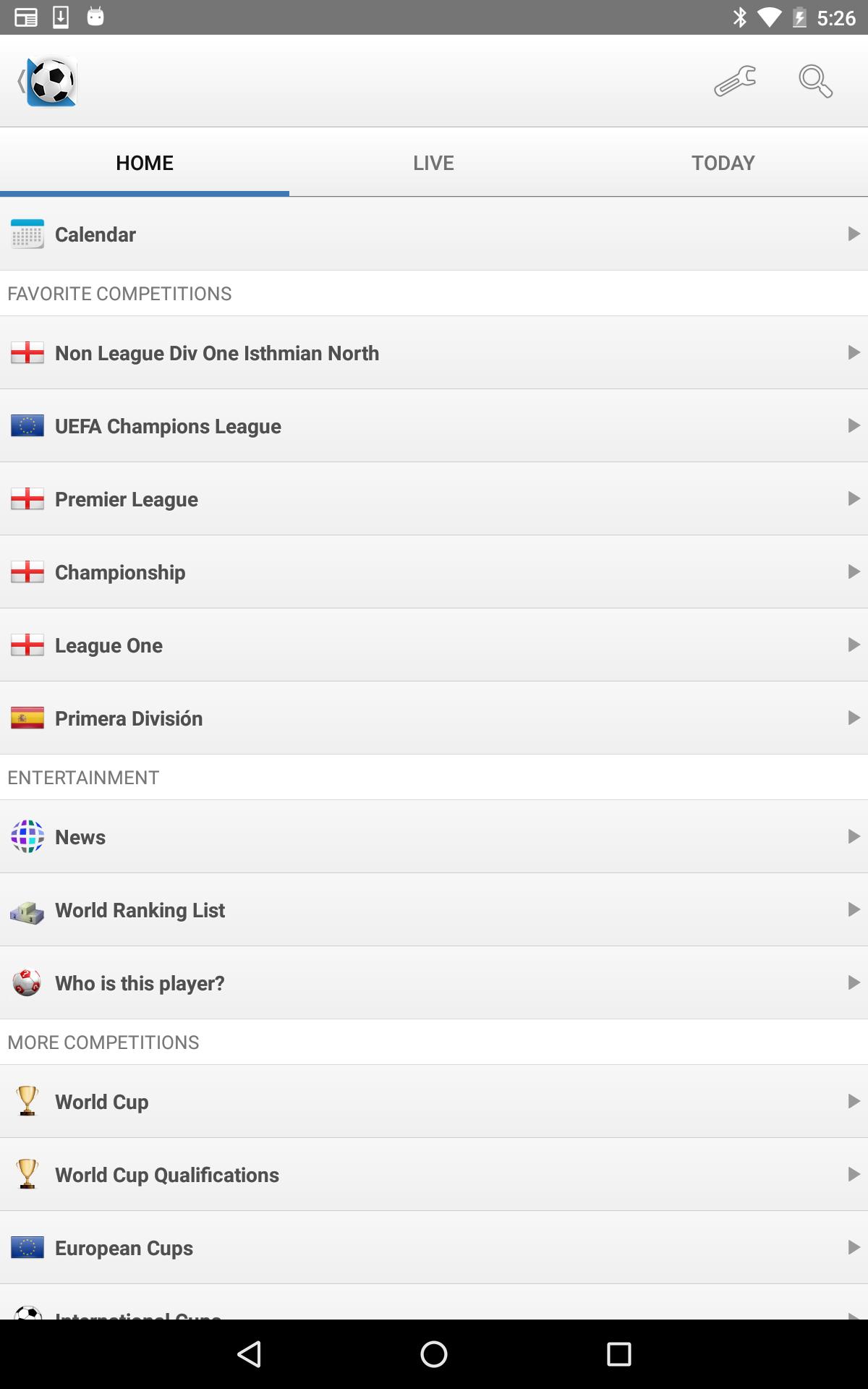 Football Live Scores screenshot 1